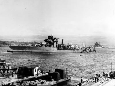 Battleship USS West Virginia BB-48 – Pearl Harbor Navy Yard 9 September 1942