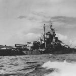 Battleship USS West Virginia BB-48 stern view