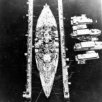 USS West Virginia (BB-48) in the ABSD floating drydock at Espiritu Santo November 1944 2