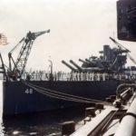 USS West Virginia, Pearl Harbor on 30 April 1943, stern