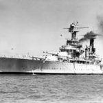 USS West Virginia bow 1934