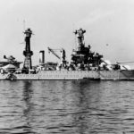 Battleship USS West Virginia BB-48 broadside