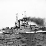 Battleship USS Wyoming underway