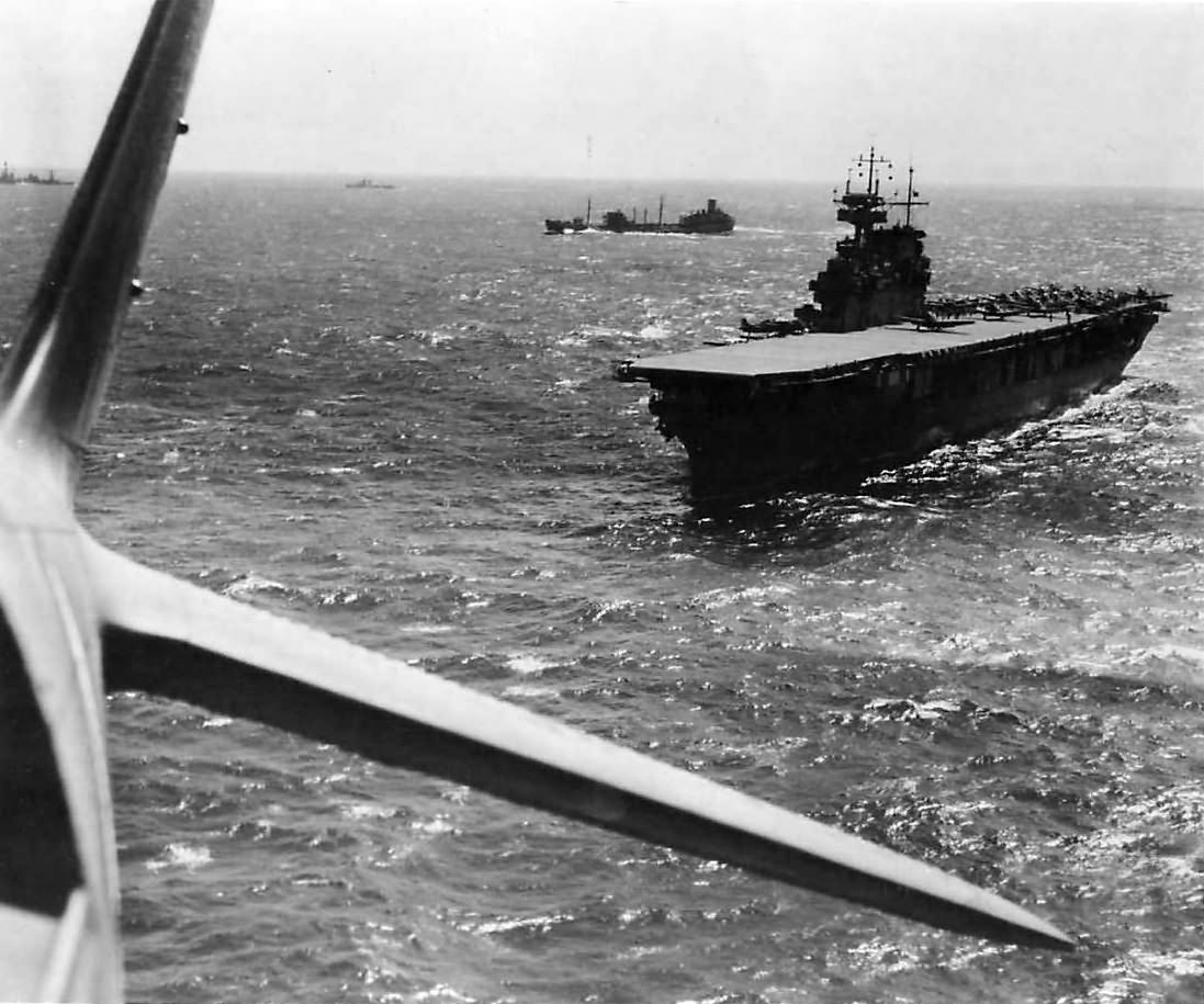 USS Yorktown and TF-17 operating in the Pacific before Coral Sea Battle