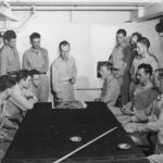Cmdr James Flatley with CAG 5 pilots aboard USS Yorktown 1943