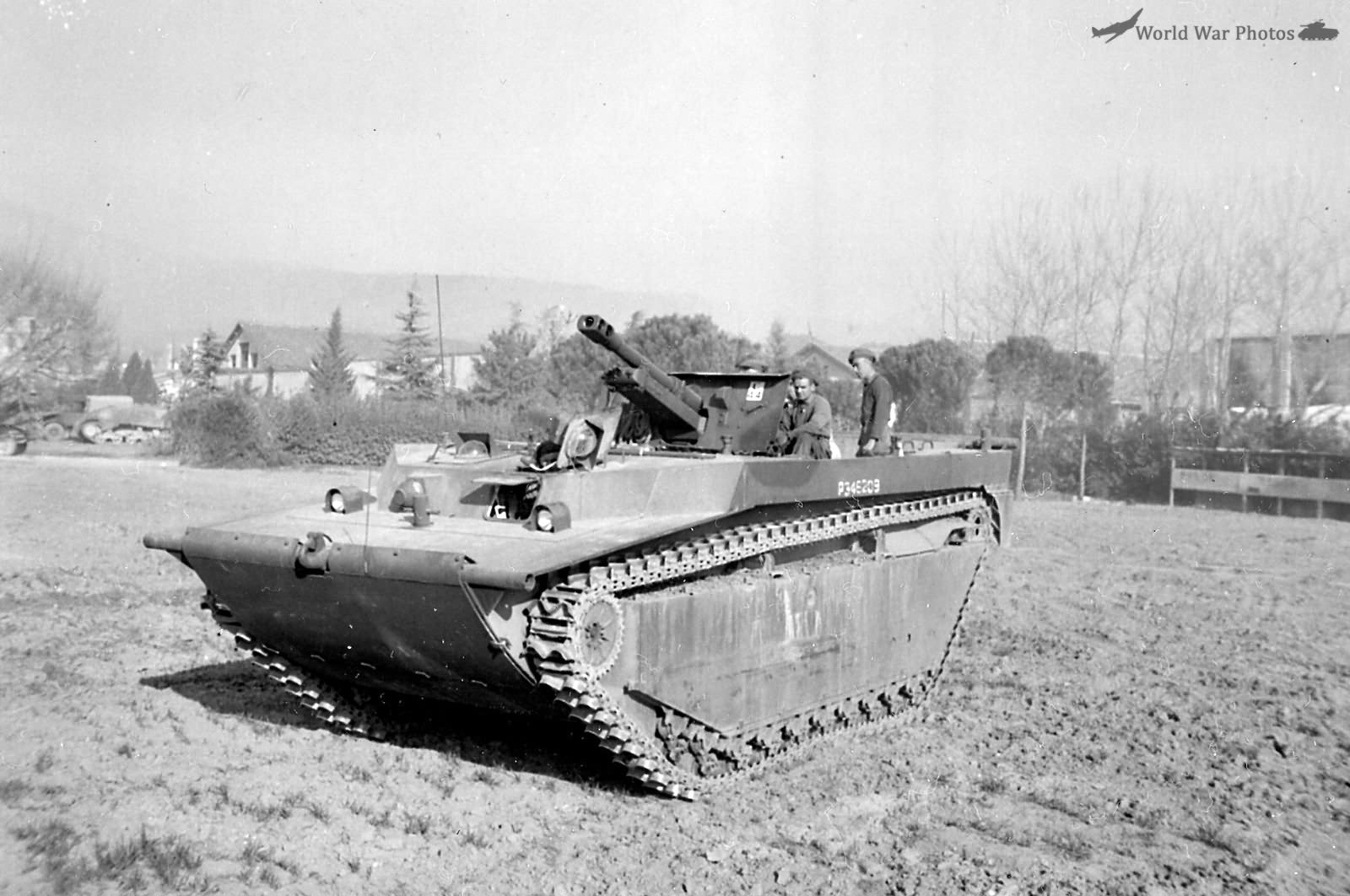 British variant of LVT Buffalo fantail at perugia Italy 1945