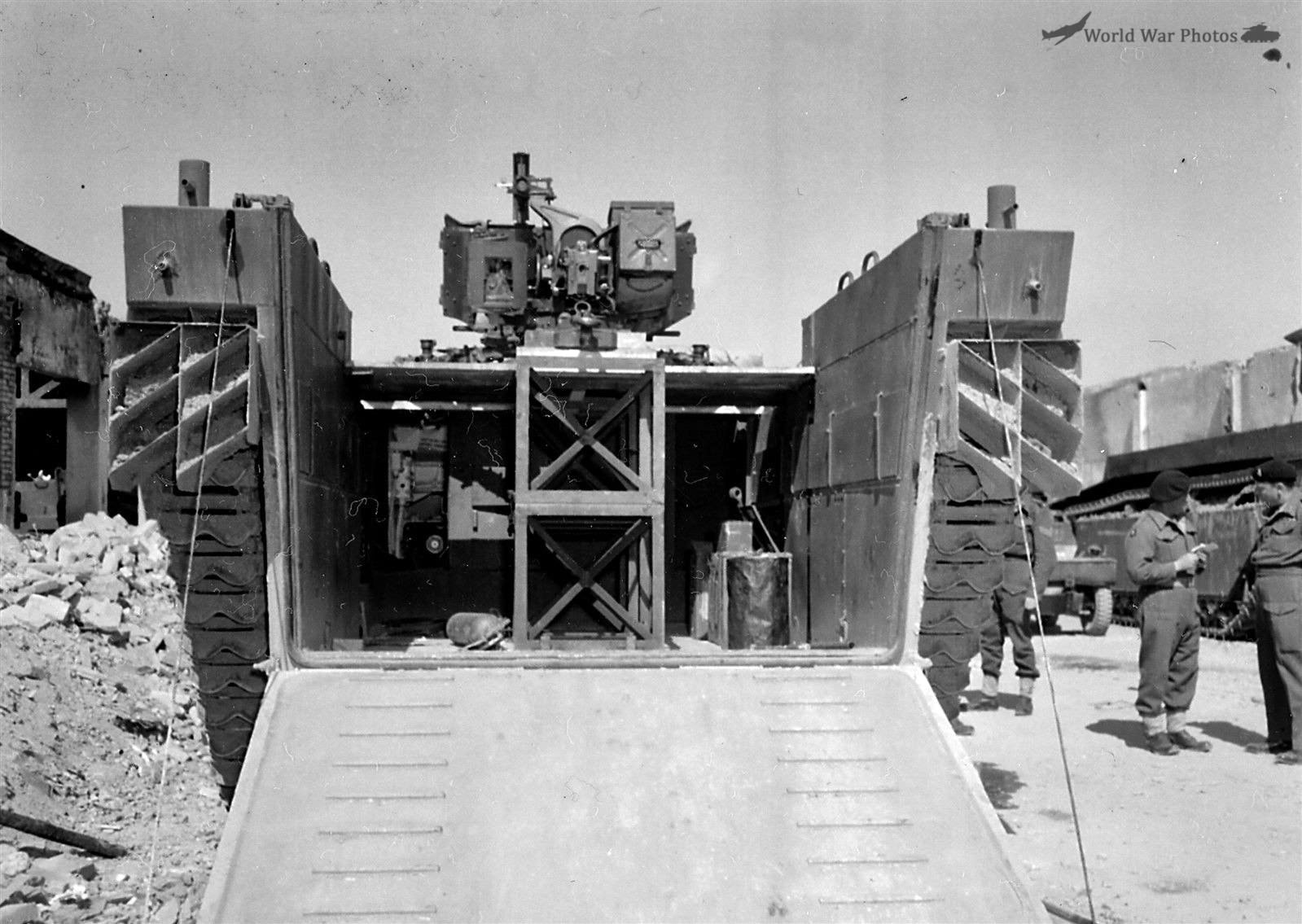 Interior of British LVT Fantail Amtrac Perugia Italy 1945