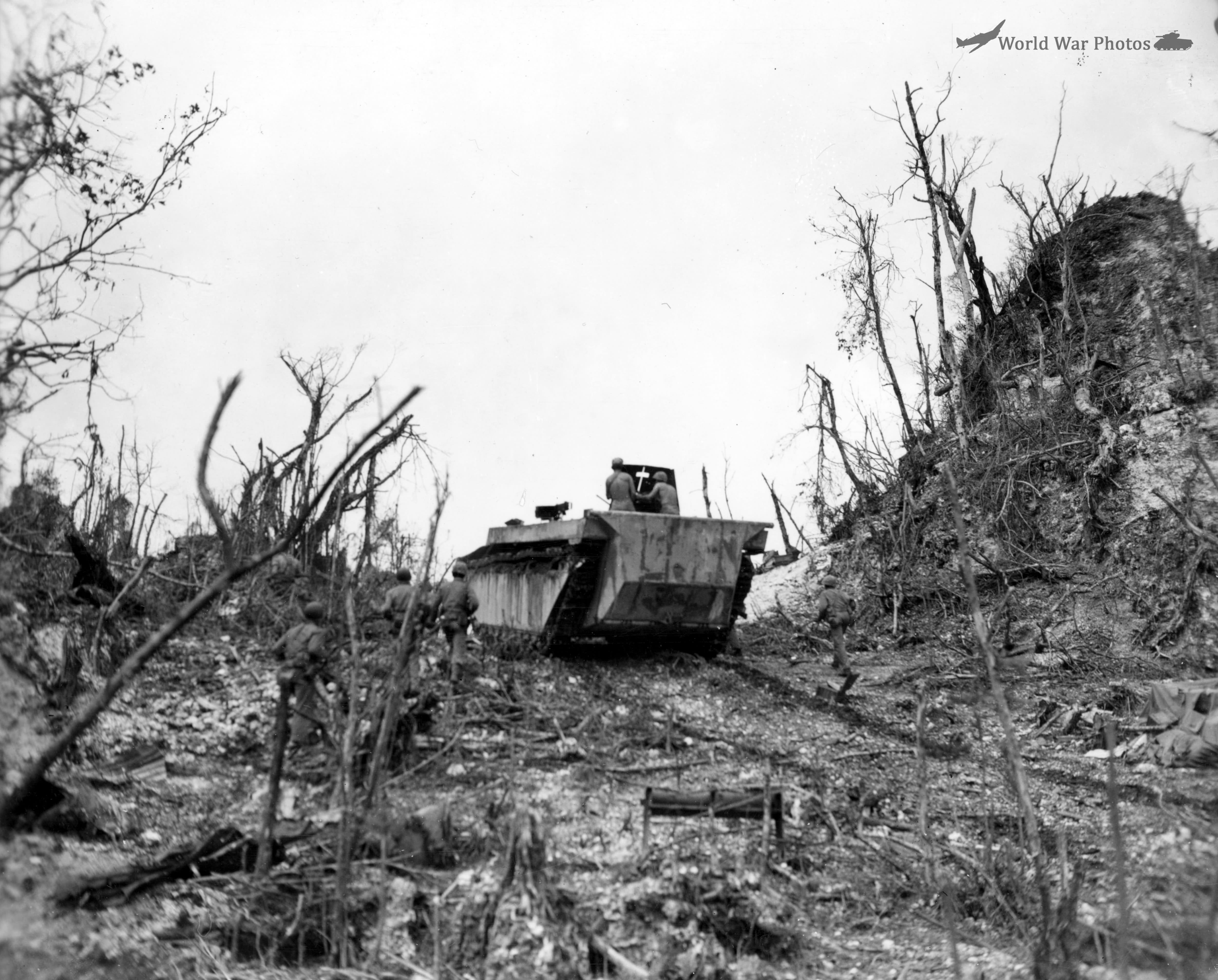 LVT-4 amphibious tractor with flamethrower