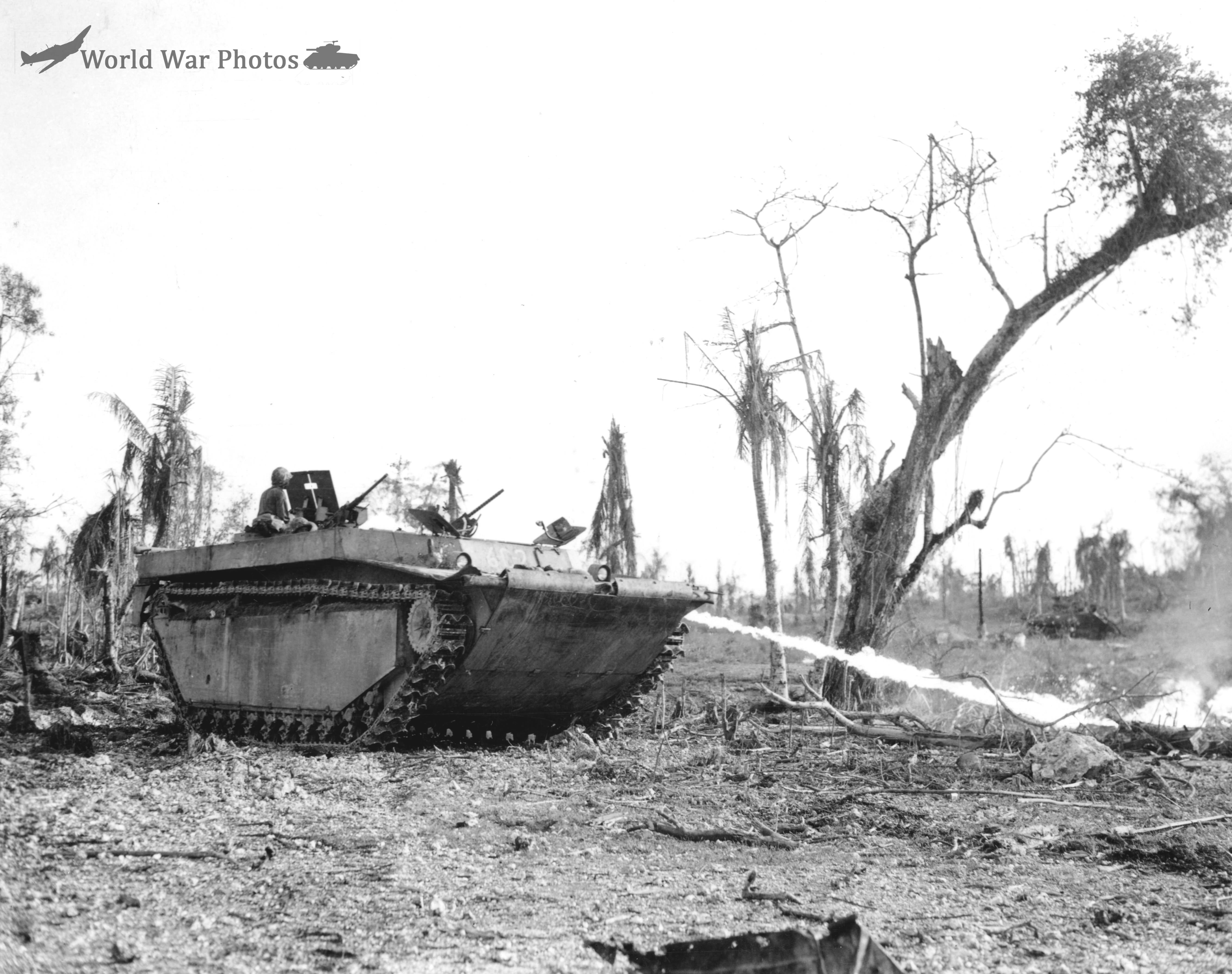 LVT-4 fighting on Peleliu