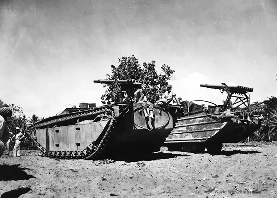 LVT DUKW rockets Guadalcanal
