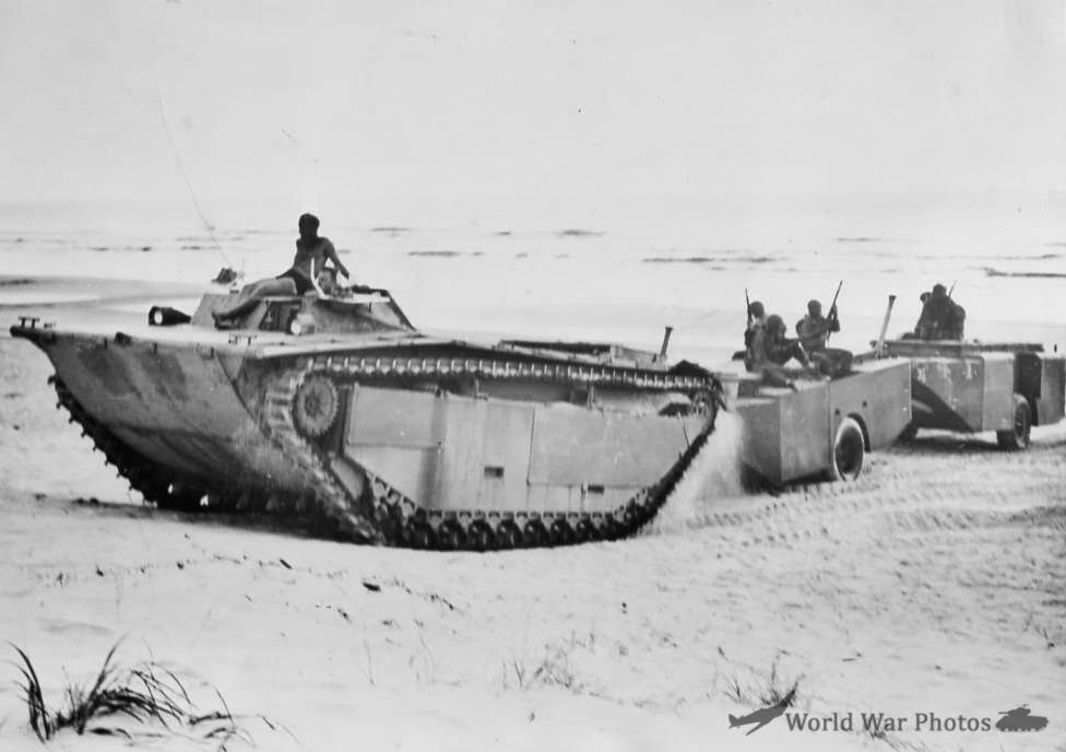 Marine LVT-2 Amtrak Testing Amphibious Cargo Trailer