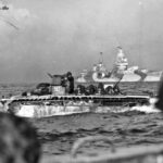 LVT Buffalo Heading to Tinian Beach 24jul44