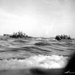 LVT and tanks after they left their LSTs about dawn Peleliu September 1944