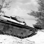 Marine LVT A-4 75mm Armed Buffalo Amtrac Knocked Out on Saipan