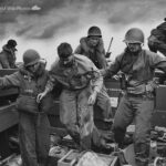 Wounded when Japanese fire made a direct hit on an AMTRAC Iwo Jima on D-Day