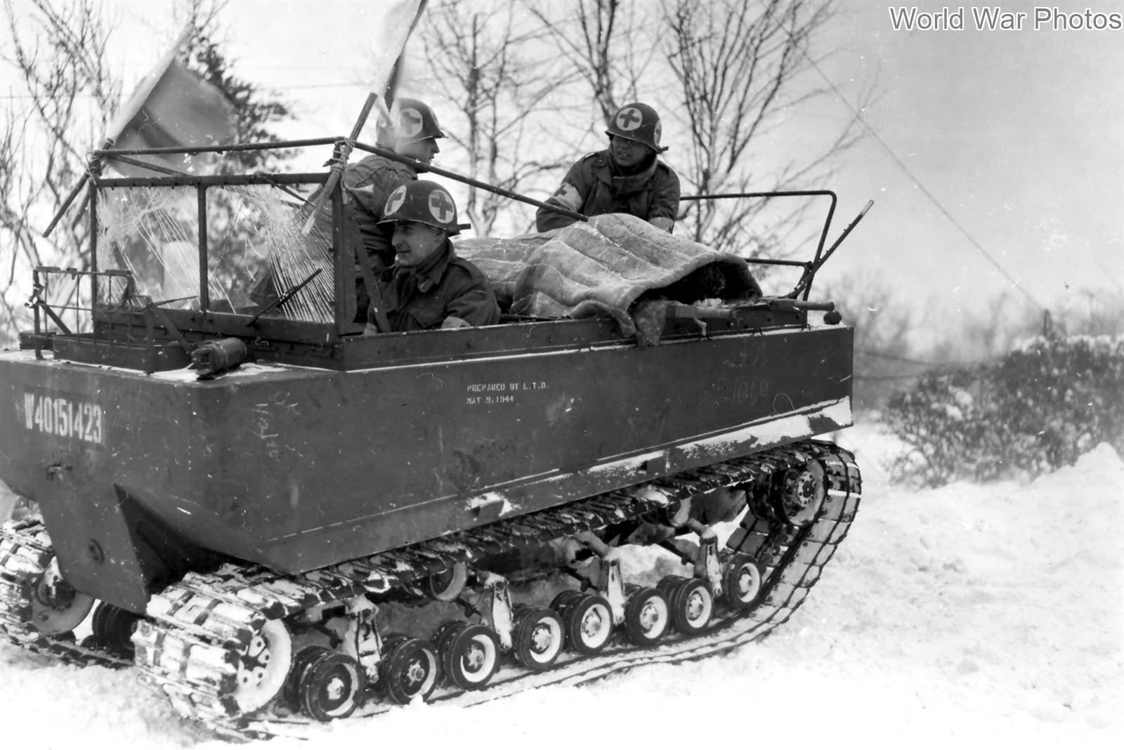 M29 CASEVAC of the 78th Infantry Division, France January 1945