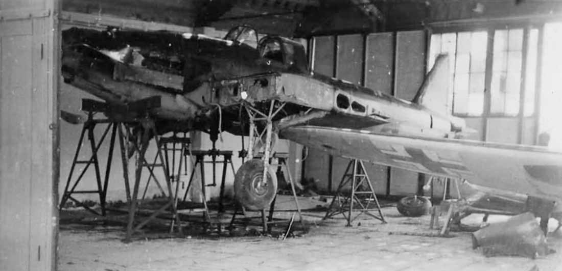 Wreckage of a IL-2 in hangar