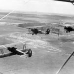Polikarpov U-2 biplane trainers in flight