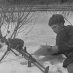 Soviet soldier with DT-29