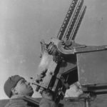 Soviet triple PV-1 MG on anti aircraft mount