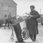 Soviet with German flag and PPS submachine gun