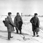 Red Army Sappers clear road of German mines