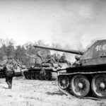 SU-85 and T-34-85 of the 9th Mechanized Corps
