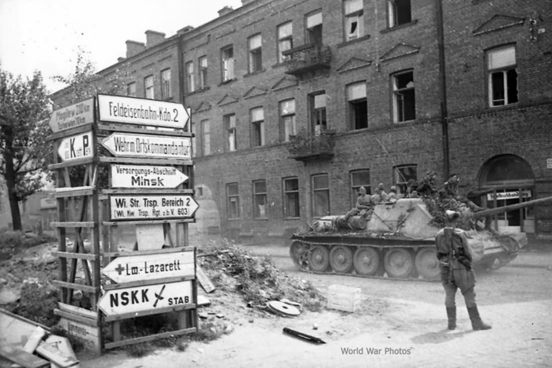 SU-85 in Minsk 1944