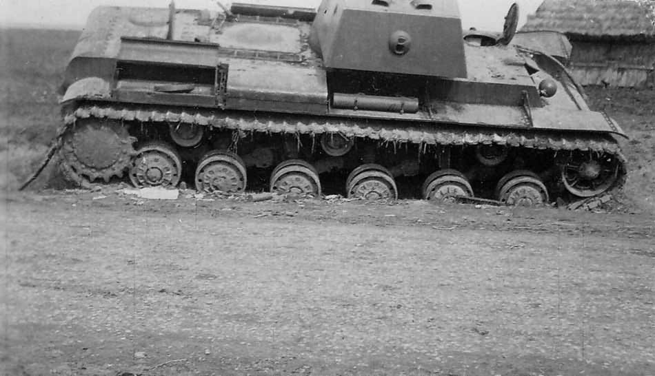 Abandoned soviet heavy tank KV-1