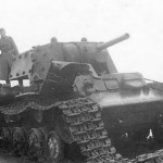 KV-1 tank with additional bolted on applique armour