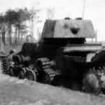 knocked out Soviet heavy tank KV-1