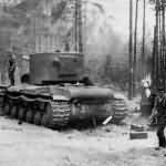 Tank KV2 abandoned in a forest eastern front 1941 8