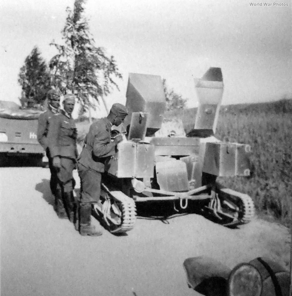 T-27 being examined by a German troops, 1941