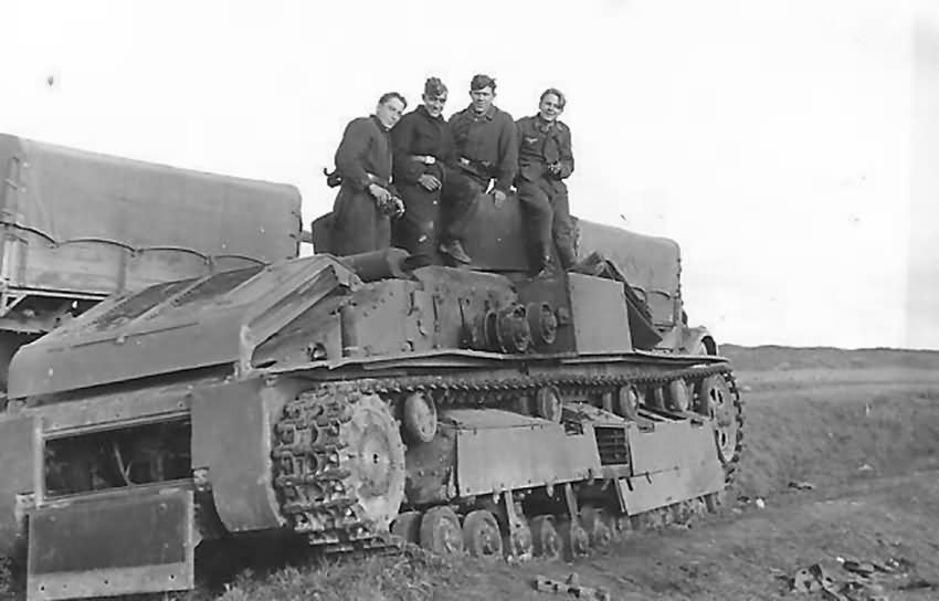 soviet tank T-28 abandoned by the Red Army in the summer of 1941