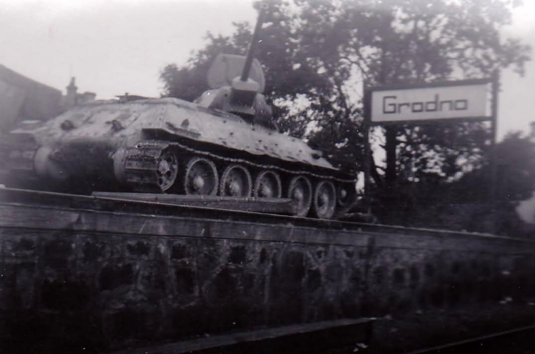 T-34 soviet tank in Grodno 1941