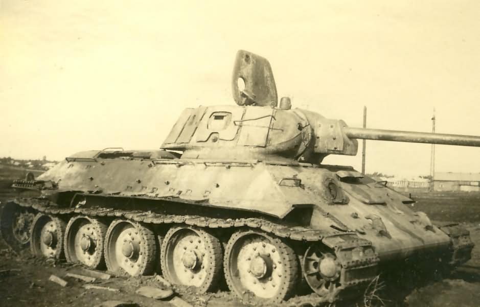 T-34 tank turret with additional armor