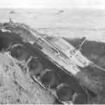 Burned out T-34 tank