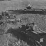 T-34 tanks model 1940 and 1941- color photo 1941