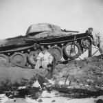T-34 winter camo turret number 54 and germans