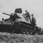 Abandoned soviet tank T-34 76 model 1940