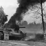 Burning T-34 model 1940 – soviet tank 36