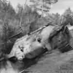 burned out tank T-34 2