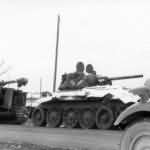 Panzer VI Tiger I towing T-34 tank