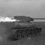 Burning tank T-34 3