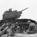 T-34/76 and german soldiers
