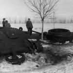 T-34 76 destroyed by internal explosion and SdKfz 260
