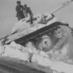 T-34/76 tank in german Wehrmacht service winter camo
