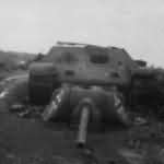Knocked out german T-34