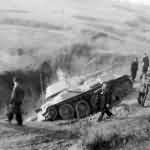 Abandoned T-34 tanks