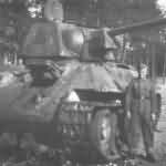 Abandoned T-34 tank